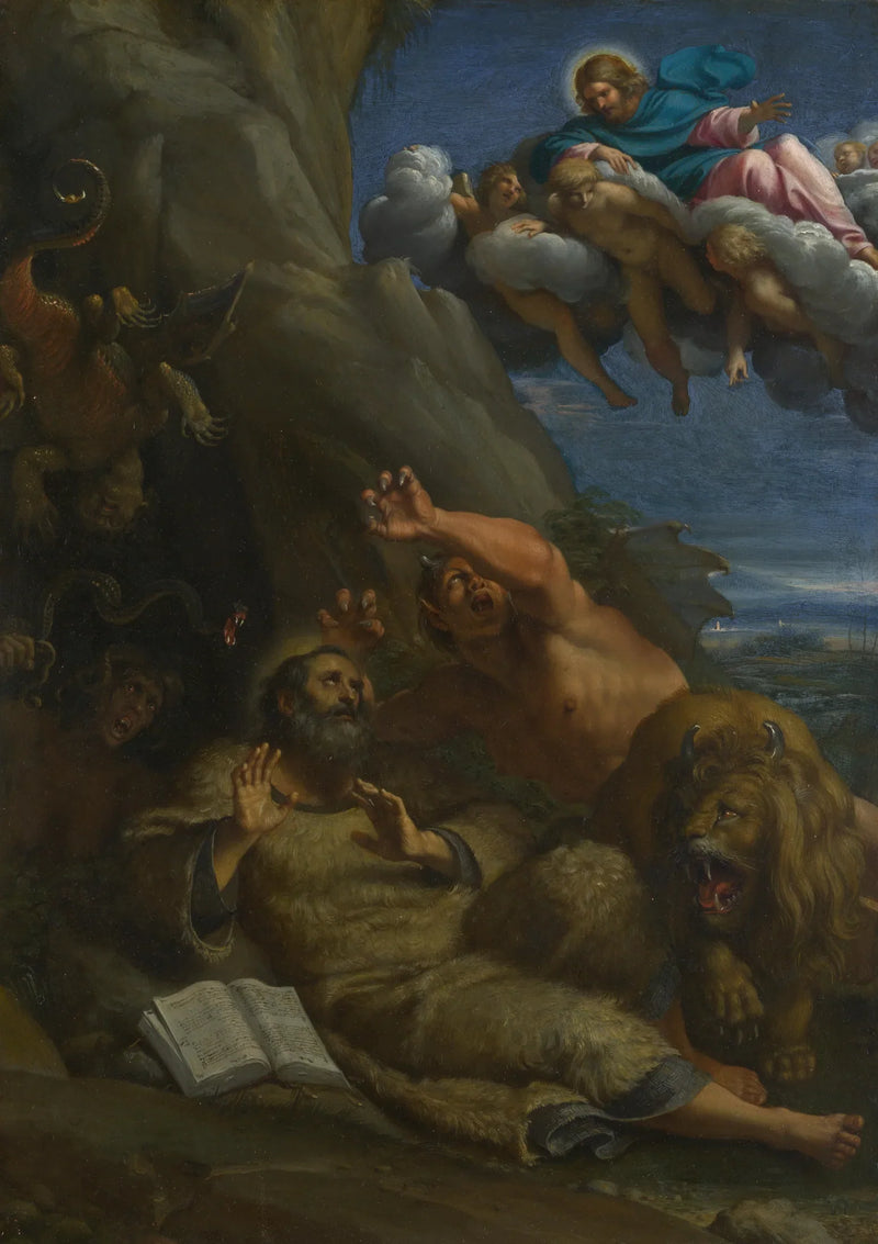 El Cristo apareciendo a san Antonio abad - Annibale Carracci