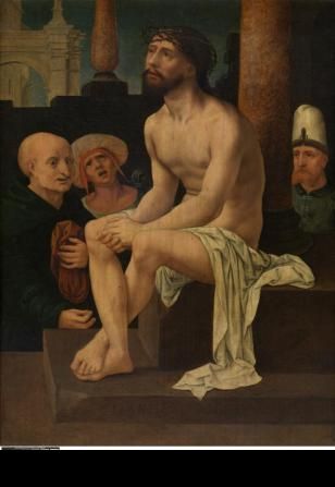 El Cristo sentado sobre la piedra fría - Jan Gossaert