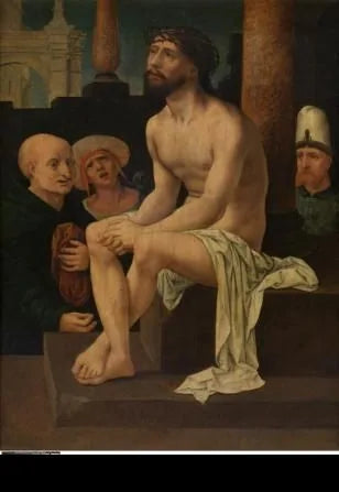 El Cristo sentado sobre la piedra fría - Jan Gossaert