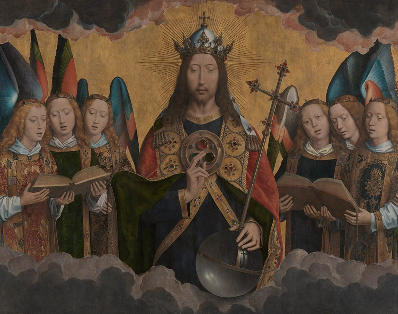 El Cristo con ángeles cantantes - Hans Memling