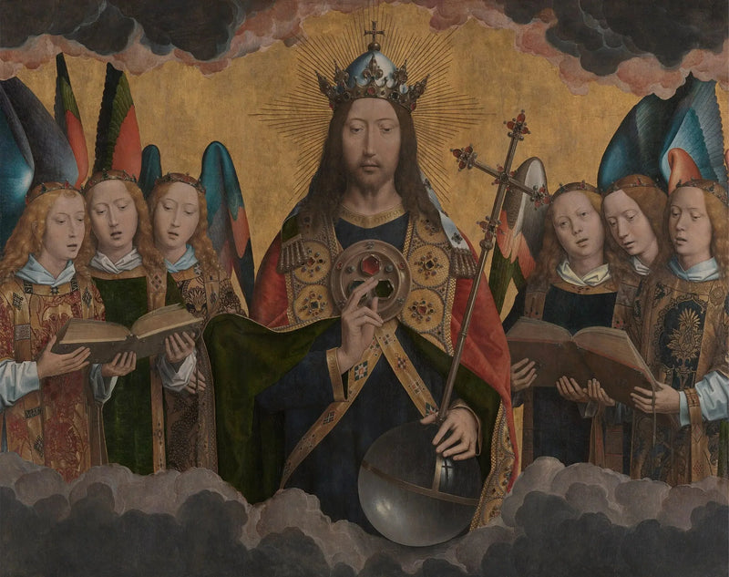 El Cristo con ángeles cantantes - Hans Memling