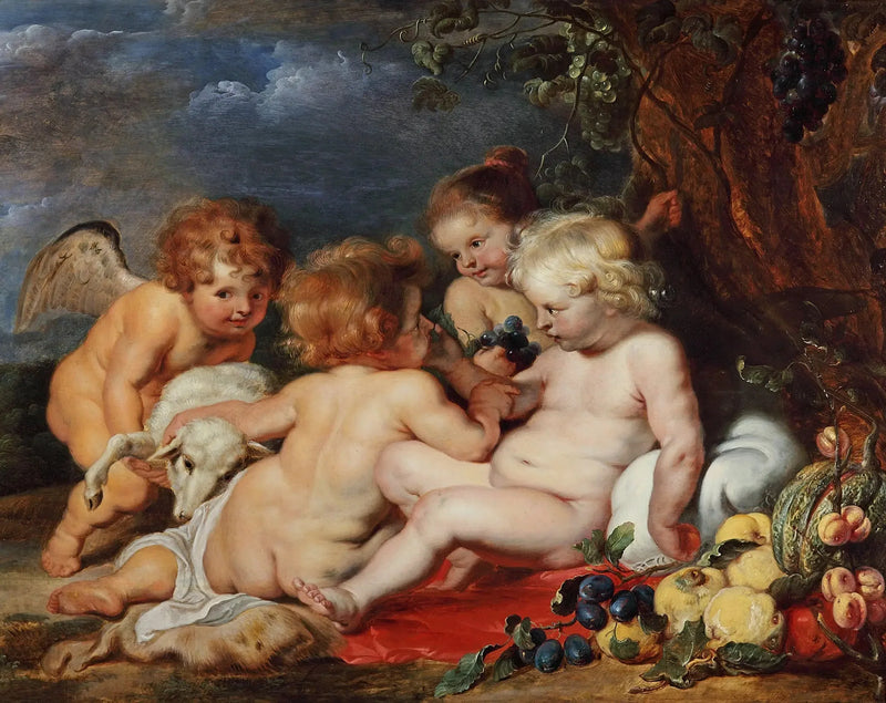 El Cristo con el joven san Juan y los ángeles - Peter Paul Rubens