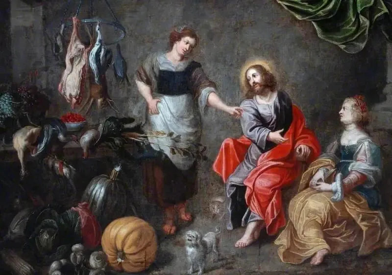 El Cristo con Marta y María en Betania - Peter Paul Rubens