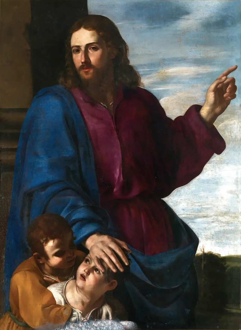 El Cristo bendiciendo a los niños - Artemisia Gentileschi