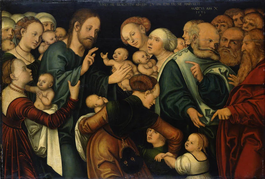 El Cristo bendiciendo a los niños - Lucas Cranach el Viejo