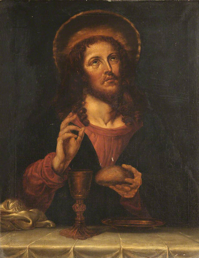 El Cristo bendiciendo los sacramentos - Carlo Dolci