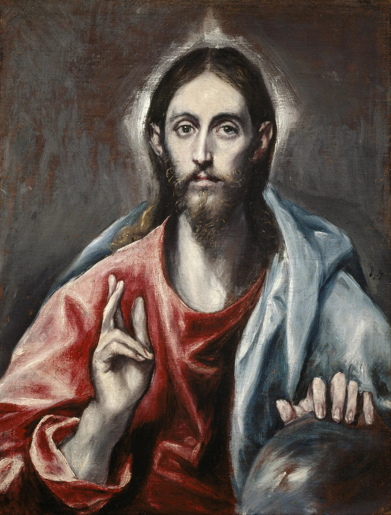 El Cristo bendiciendo, el Salvador del mundo - El Greco