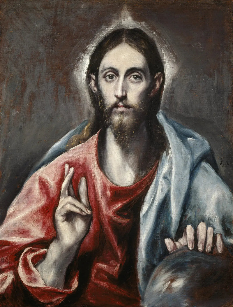 El Cristo bendiciendo, el Salvador del mundo - El Greco