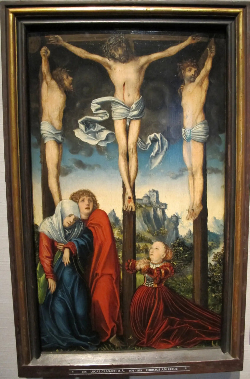 El Cristo crucificado entre los dos ladrones - Lucas Cranach el Viejo