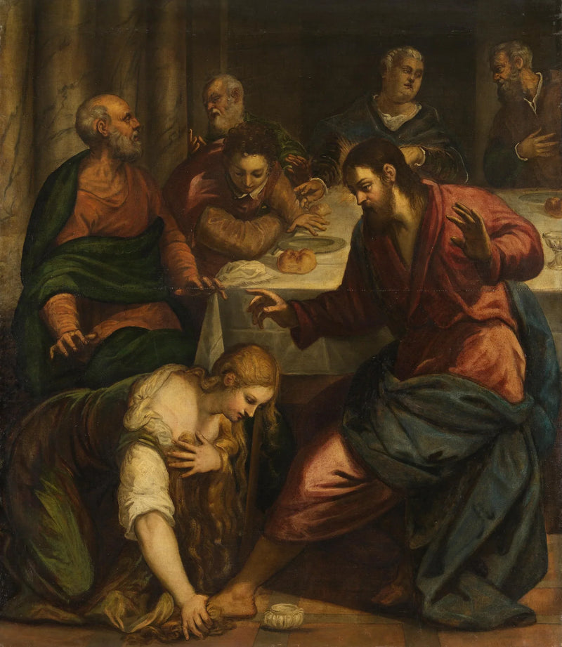 El Cristo en la casa del fariseo Simón - Jacopo Tintoretto