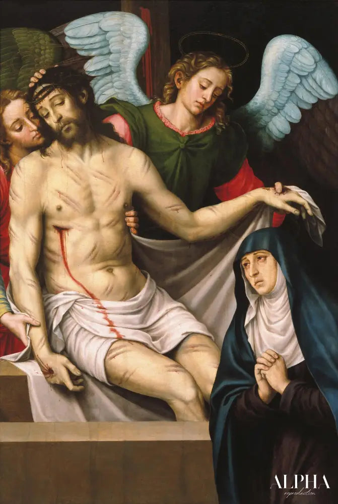 Le Christ dans les bras de deux anges - Vicente Juan Masip - Reproductions de tableaux et peintures haut de gamme