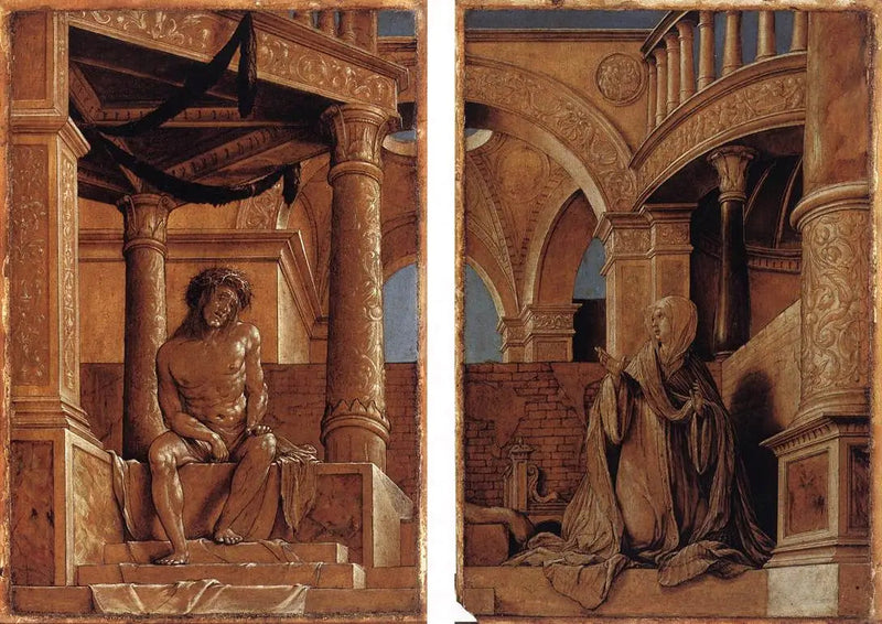 El Cristo de la Dolor y la Virgen llorando - Hans Holbein el Joven