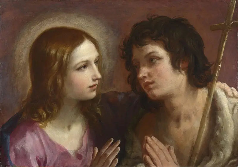El Cristo besando a san Juan Bautista - Guido Reni