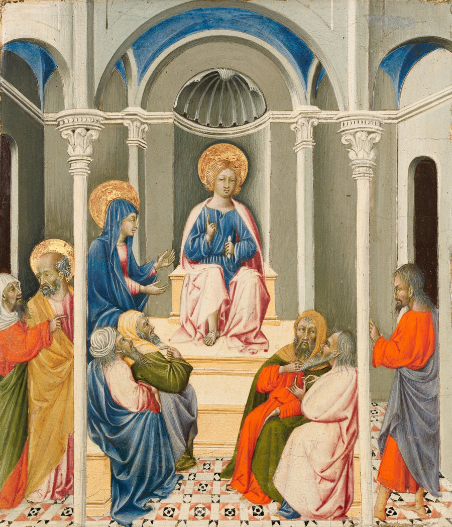El Cristo en conflicto en el templo - Giovanni di Paolo