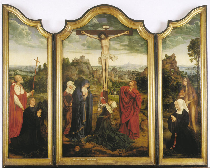 El Cristo en la cruz con donantes - Quentin Metsys