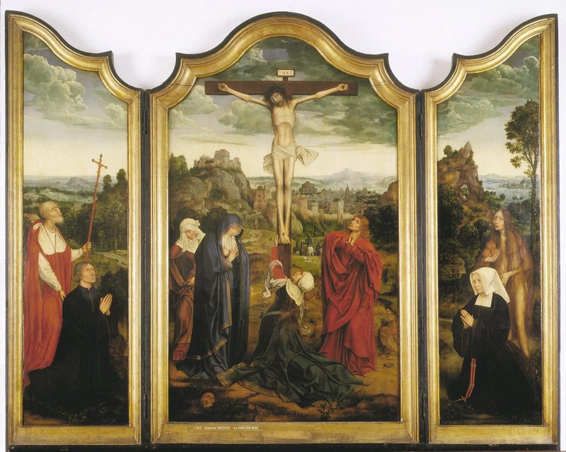 El Cristo en la cruz con donantes - Quentin Metsys