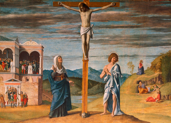 El Cristo en la cruz con la Virgen y san Juan Evangelista - Cima da Conegliano