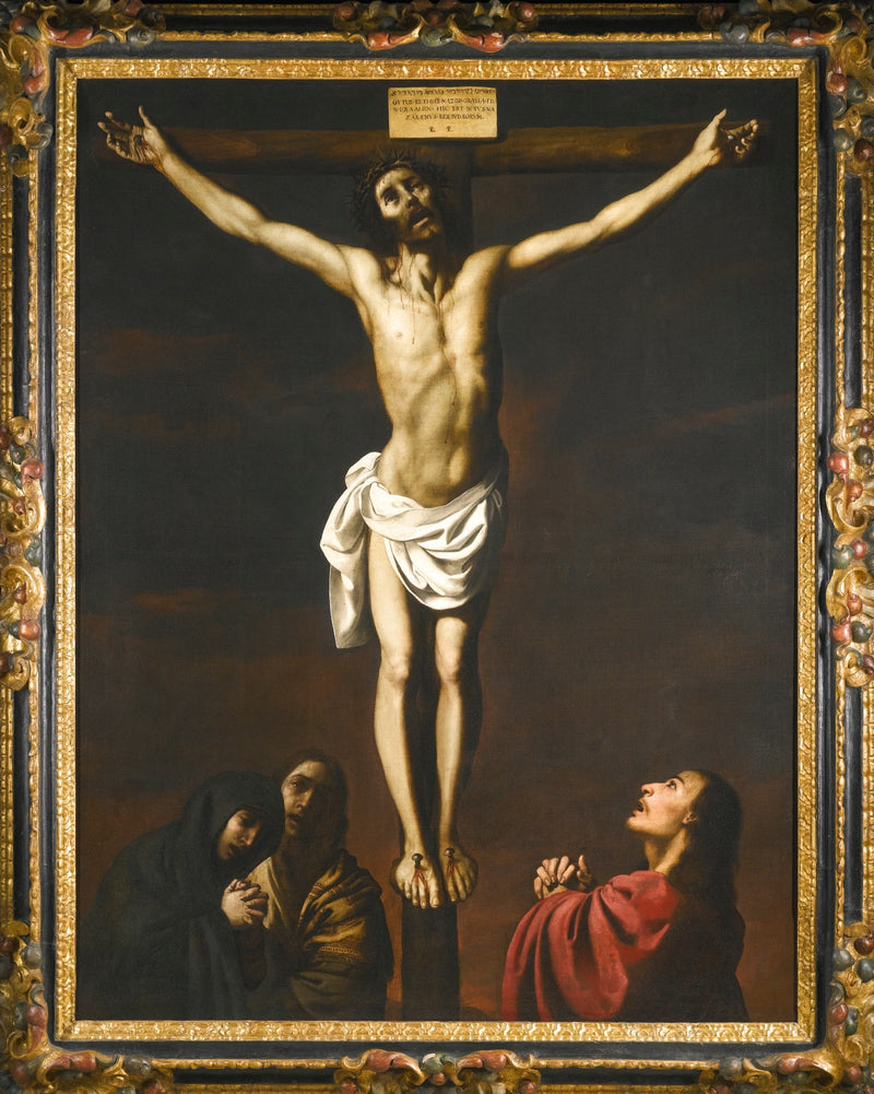 El Cristo en la cruz con san Juan, María Magdalena y la Virgen - Francisco de Zurbarán