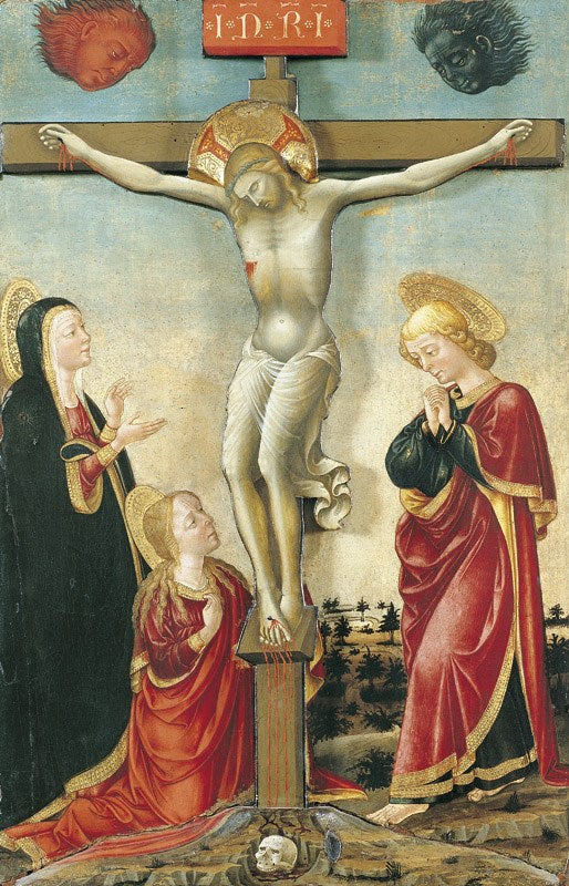El Cristo en la cruz, la Virgen, san Juan y Magdalena - Lorenzo Monaco