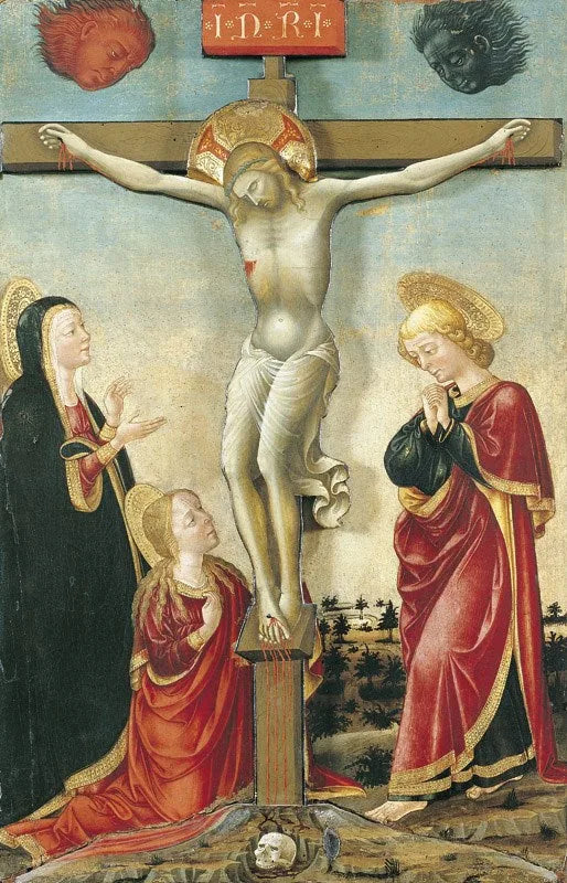 El Cristo en la cruz, la Virgen, san Juan y Magdalena - Lorenzo Monaco