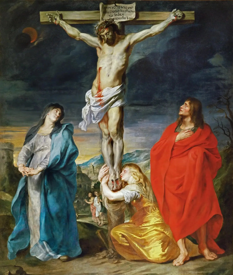 El Cristo en la cruz, la Virgen, san Juan y santa María Magdalena - Antoine van Dyck