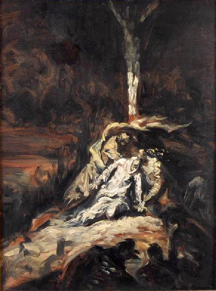Le Christ en croix, ou La Vierge au pied de la Croix - Émile Bernard image 1 reproduction artisanale de tableau