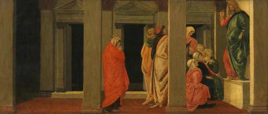 El Cristo enseñando (predela, panel uno) - Sandro Botticelli