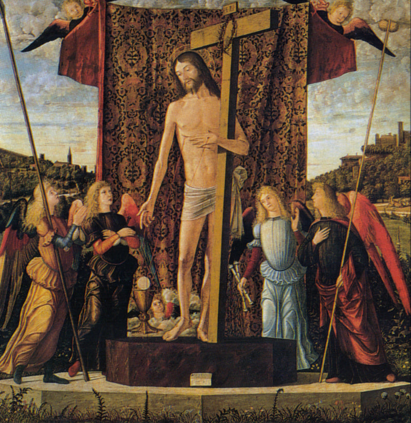 El Cristo entre cuatro ángeles - Vittore Carpaccio