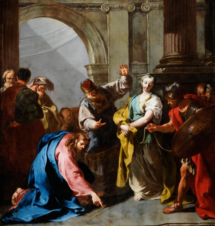 El Cristo y la adúltera - Giovanni Battista Pittoni