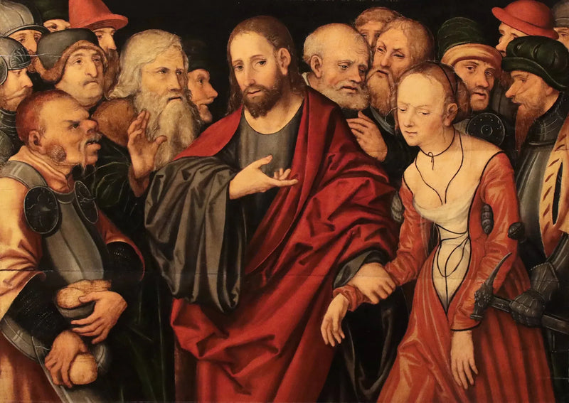 El Cristo y la adúltera - Lucas Cranach el Viejo