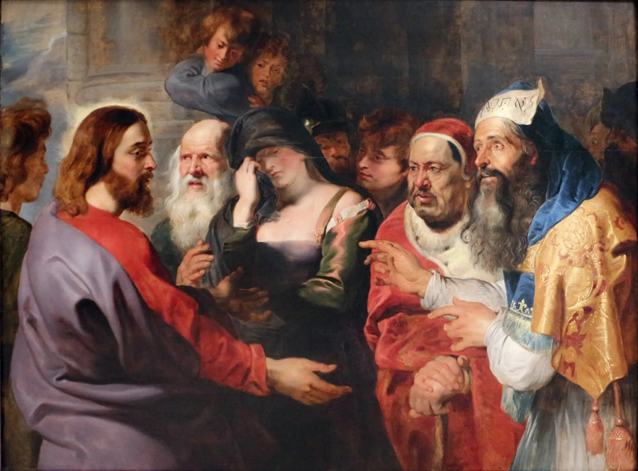 El Cristo y la mujer adúltera - Peter Paul Rubens
