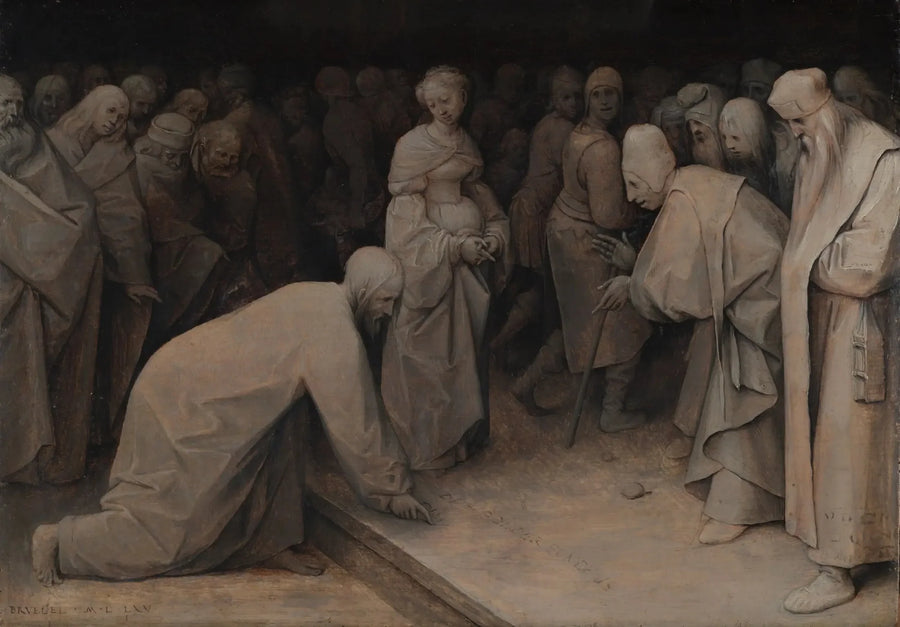 El Cristo y la mujer adúltera - Pieter Brueghel el Viejo