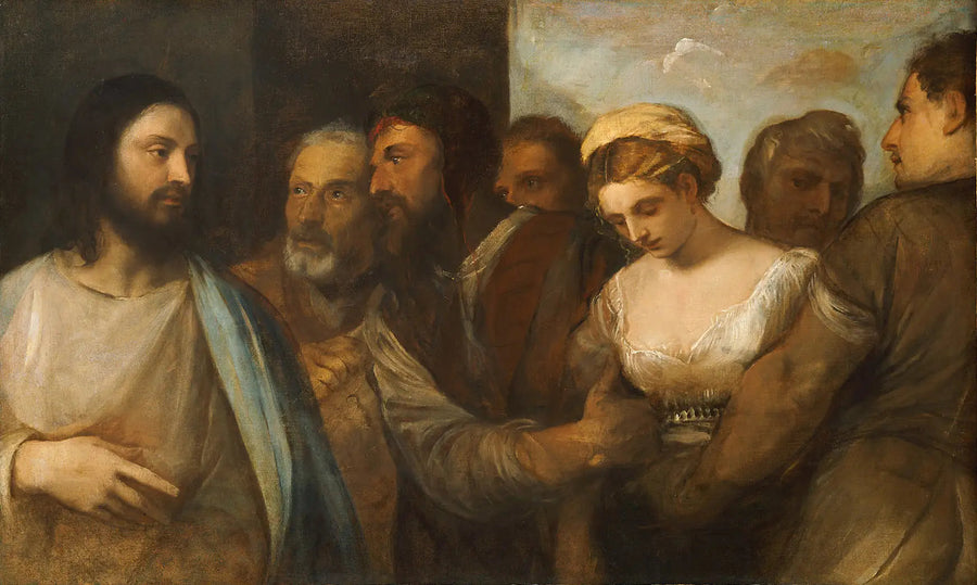El Cristo y la mujer adúltera - Tiziano