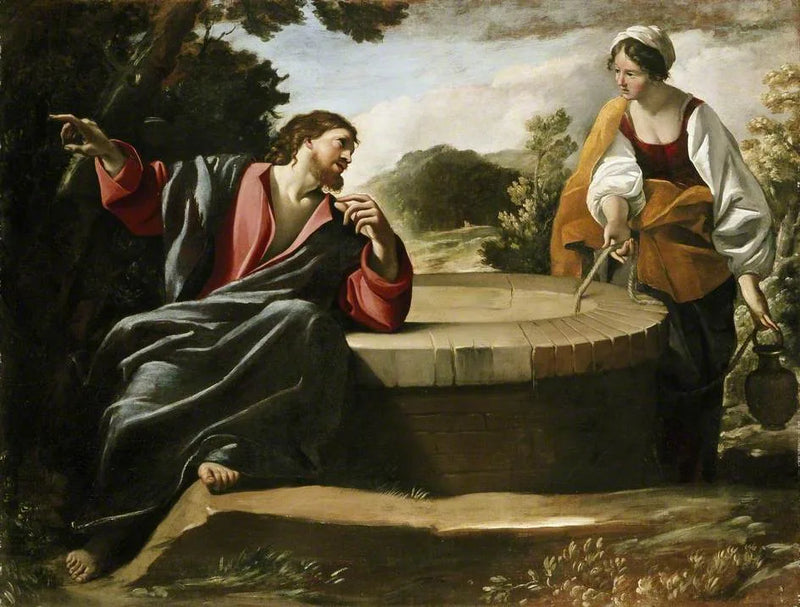 El Cristo y la samaritana - Giovanni Lanfranco