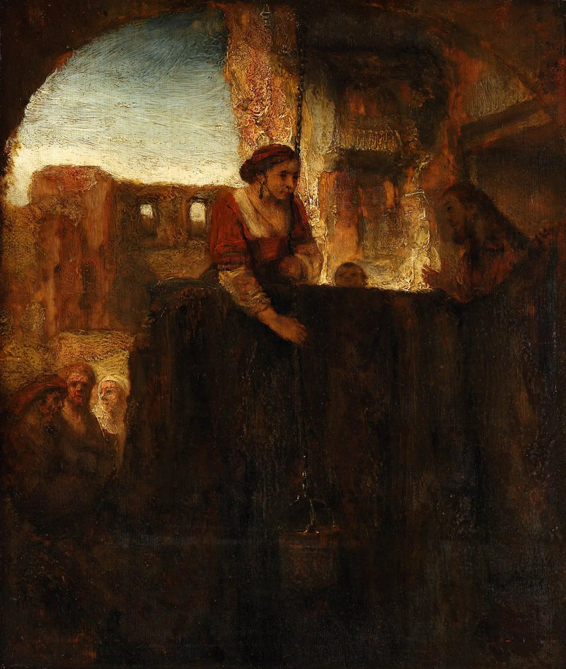 El Cristo y la samaritana - Rembrandt