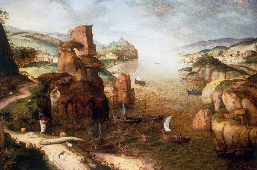 El Cristo y los apóstoles en el lago de Tiberíades - Pieter Brueghel el Viejo