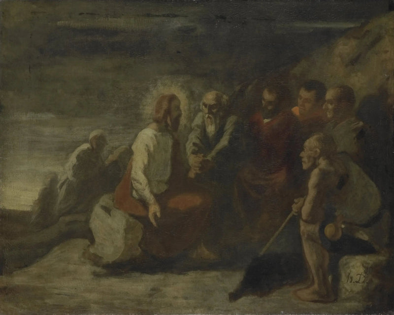 El Cristo y sus discípulos - Honoré Daumier