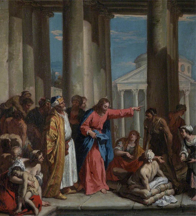 El Cristo cura al hombre cojo en la piscina de Betesda - Sebastiano Ricci