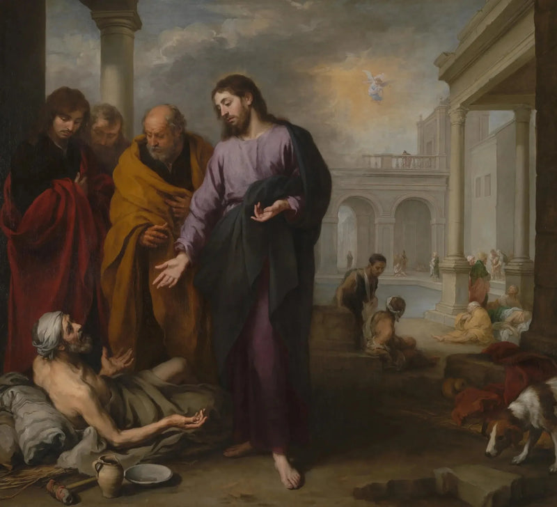 El Cristo cura al paralítico en la piscina de Betesda - Bartolomé Esteban Murillo