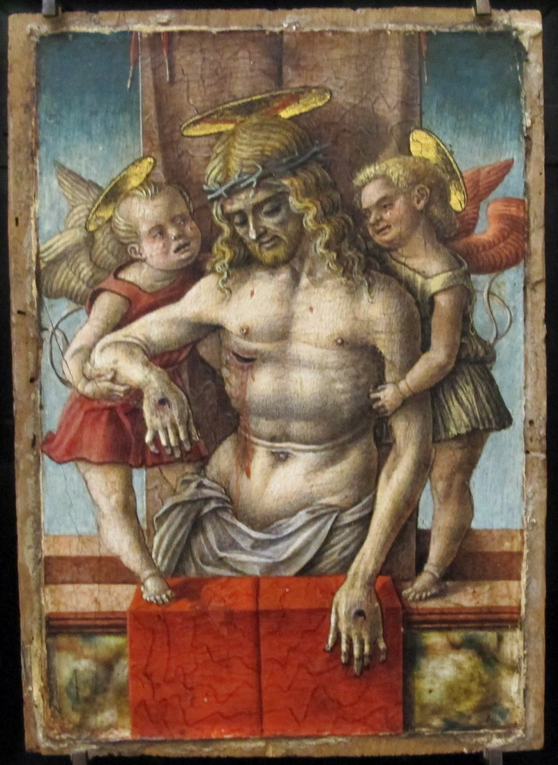 El Cristo muerto sostenido por dos ángeles - Carlo Crivelli