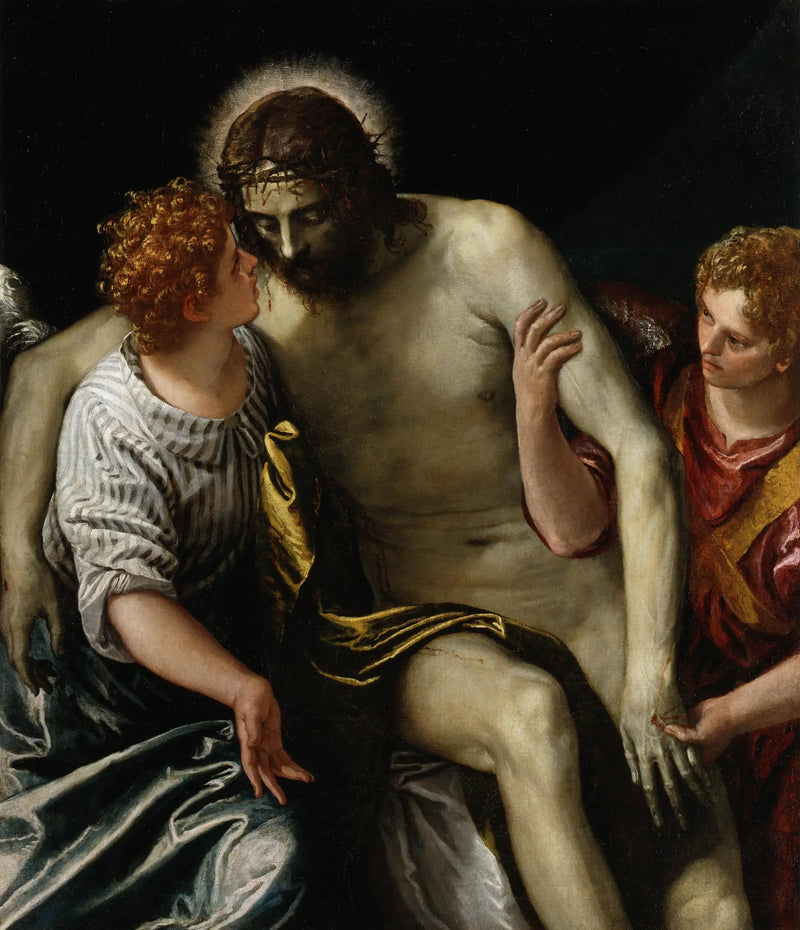 El Cristo muerto sostenido por dos ángeles - Paolo Veronese