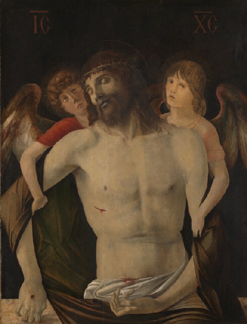 El Cristo muerto sostenido por los ángeles - Giovanni Bellini