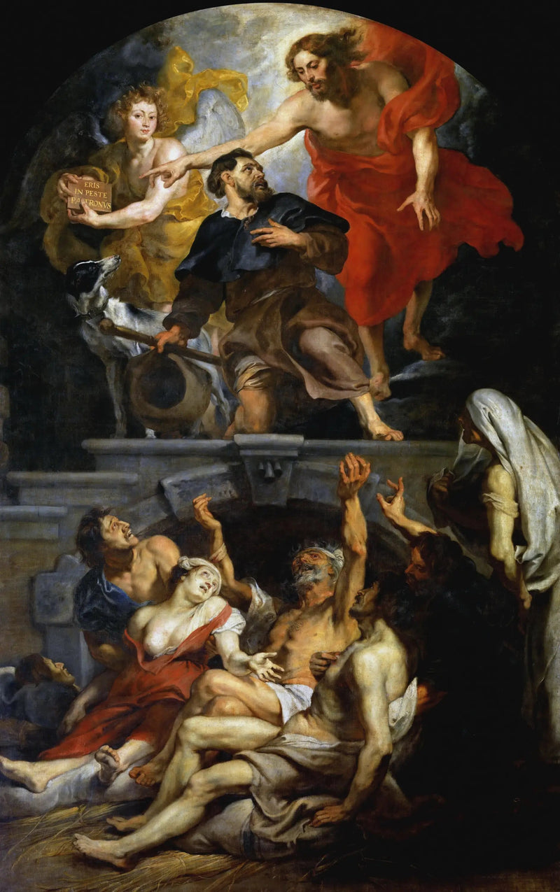 El Cristo llama a san Roque, patrón de los pestilentes - Peter Paul Rubens