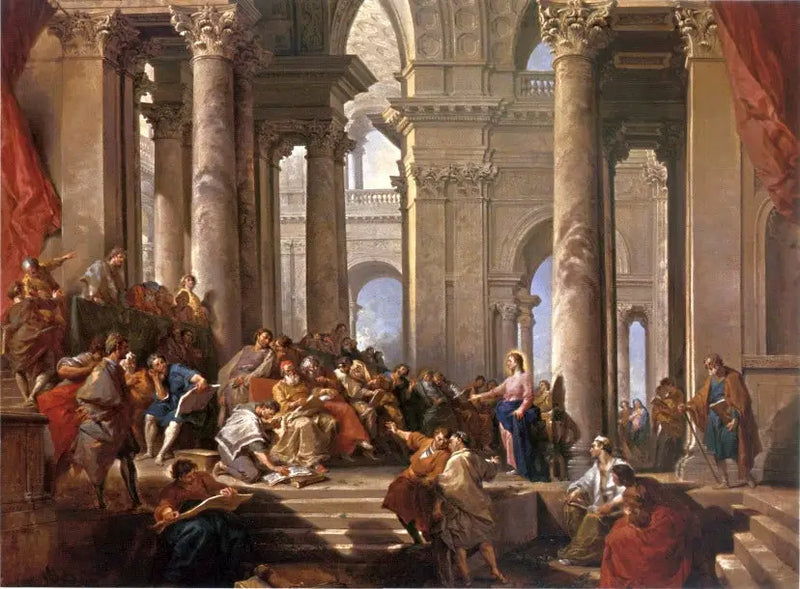 El Cristo entre los doctores - Giovanni Paolo Panini