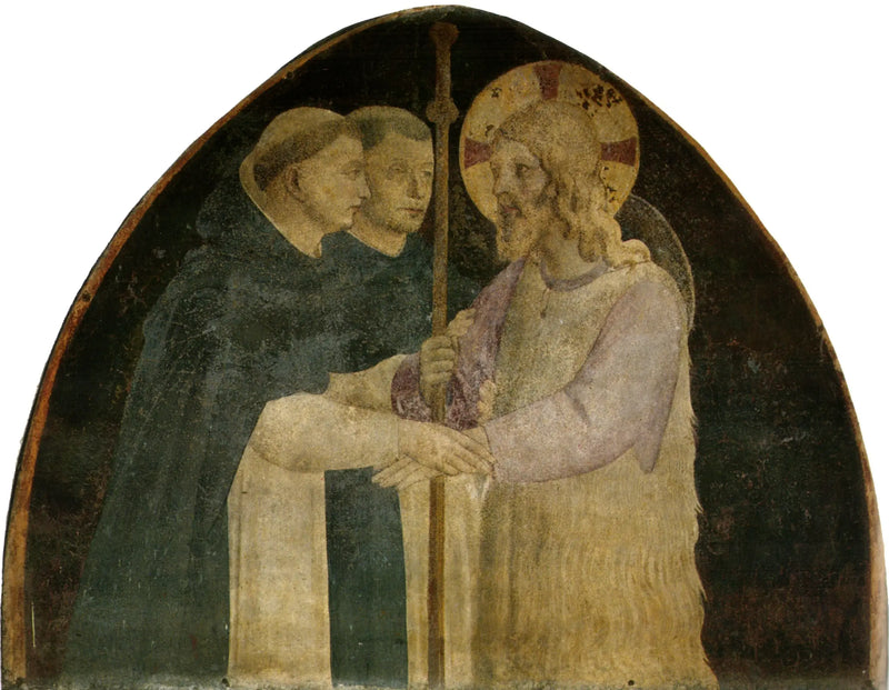 El Cristo peregrino acogido por dos dominicos - Fra Angelico