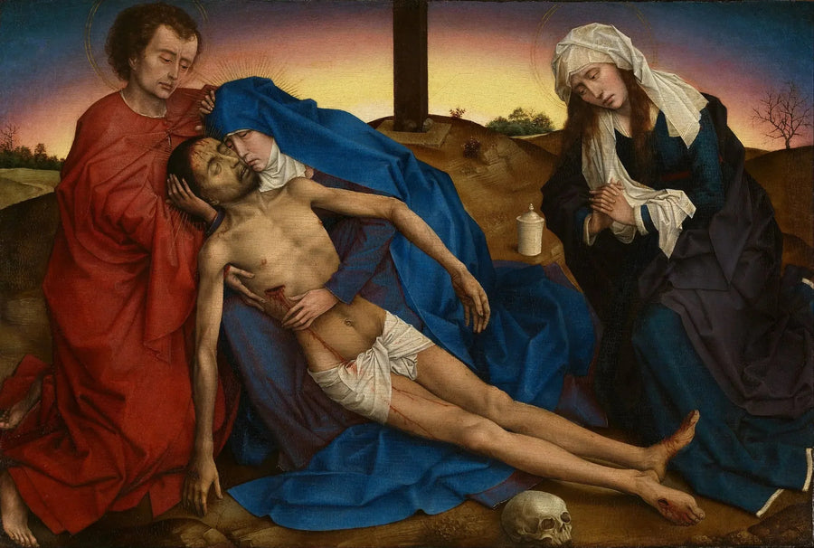 El Cristo llorando por su madre, san Juan y santa María Magdalena - Rogier van der Weyden