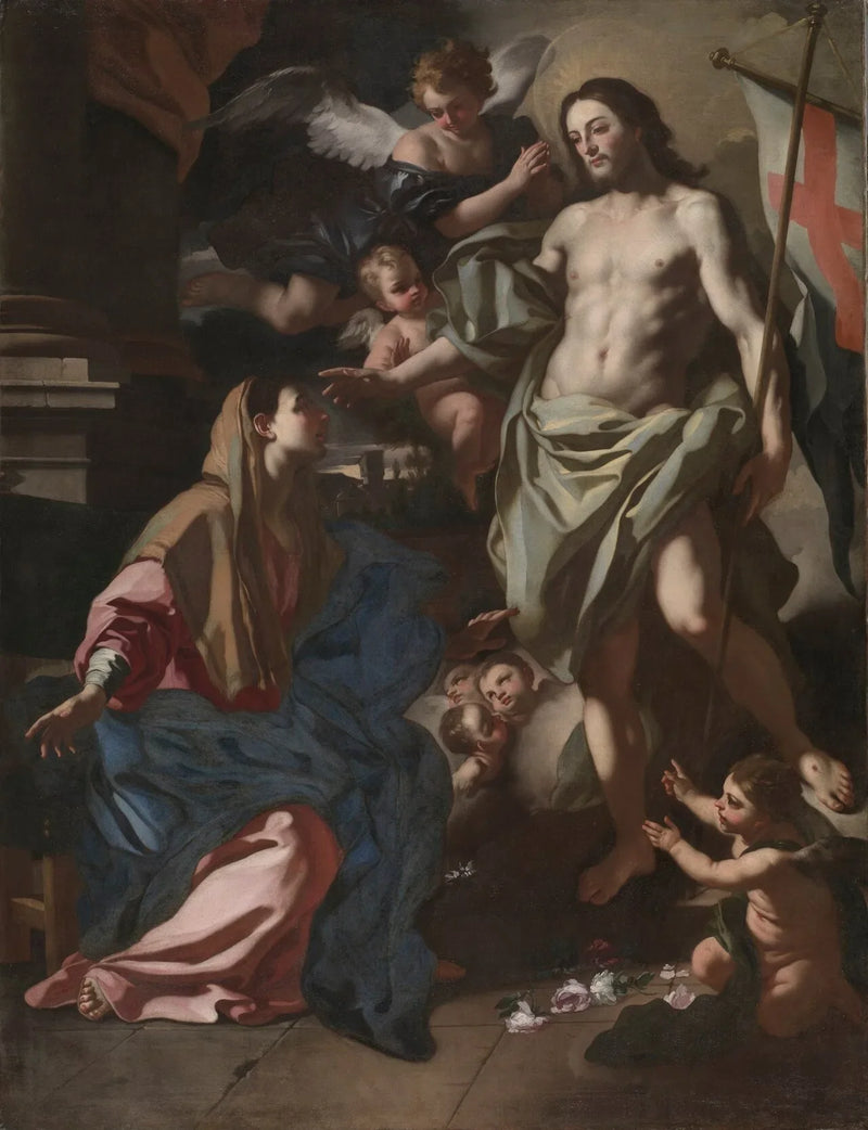 El Cristo resucitado apareciendo a la Virgen - Francesco Solimena