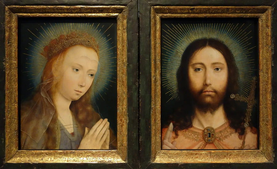 El Cristo Salvator Mundi y María en oración - Quentin Metsys