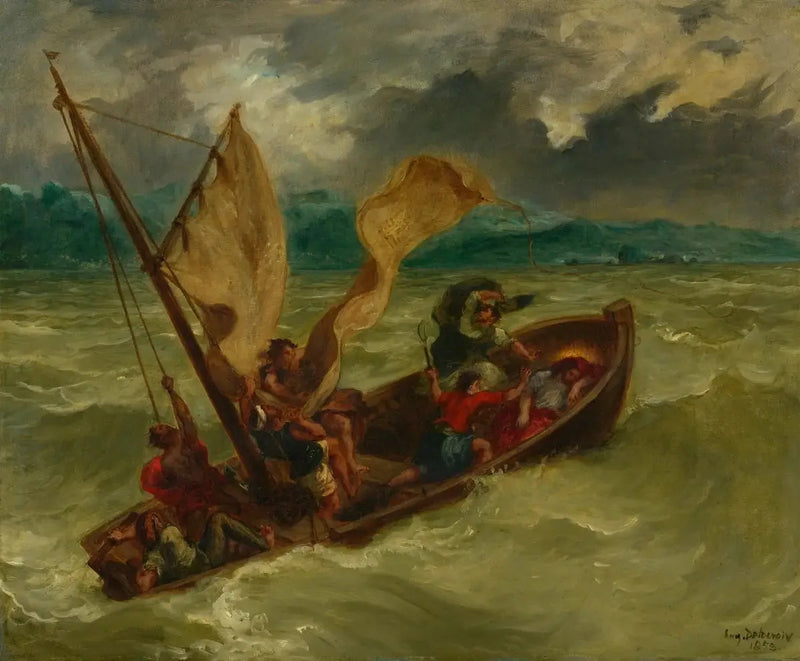 Cristo en el lago de Genesaret - Eugène Delacroix