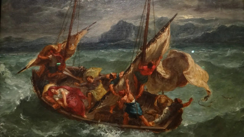 Cristo en el lago de Genesaret - Eugène Delacroix